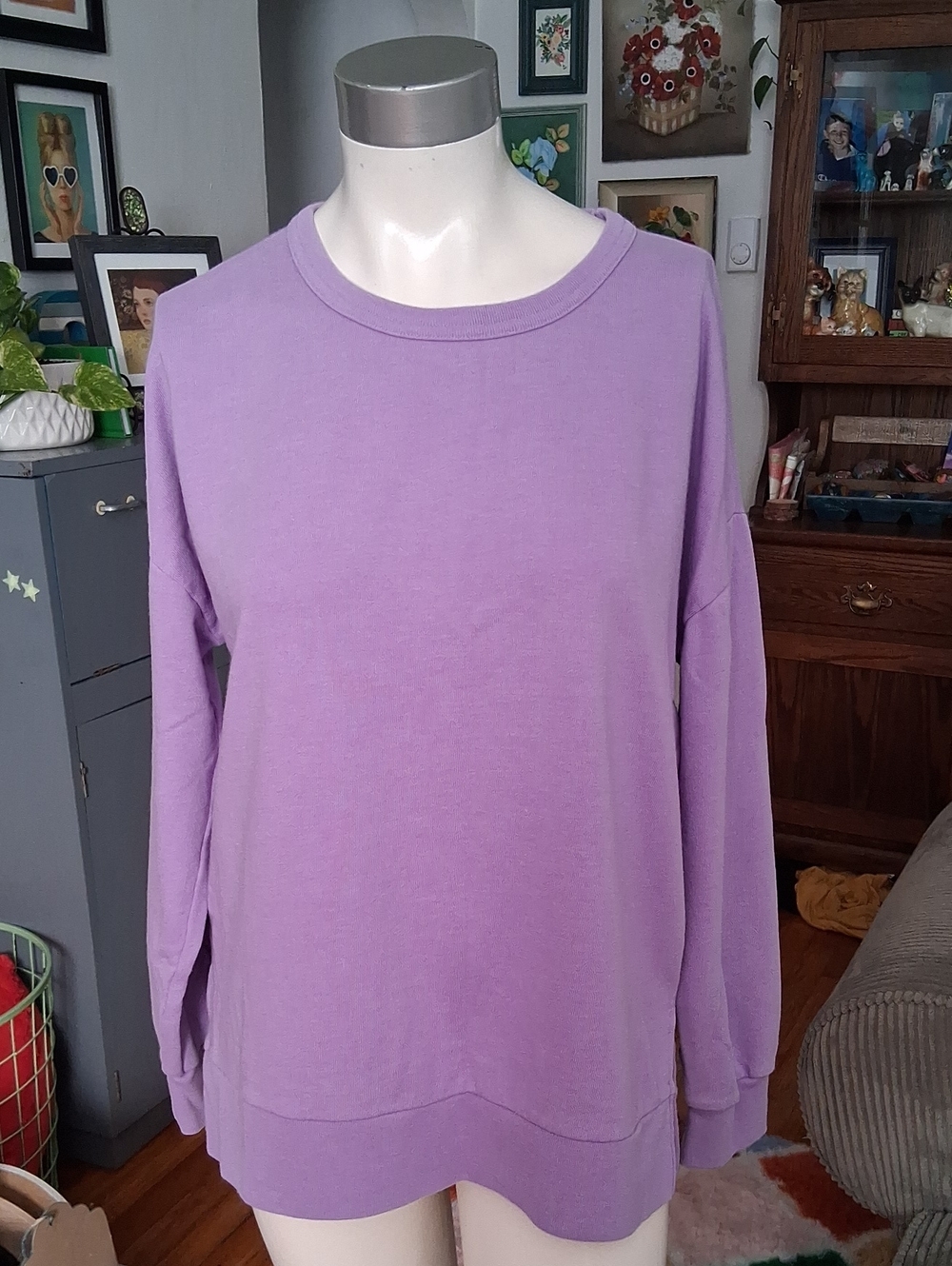 Buffalo David Bitton Lavender Crewneck Sweatshirt